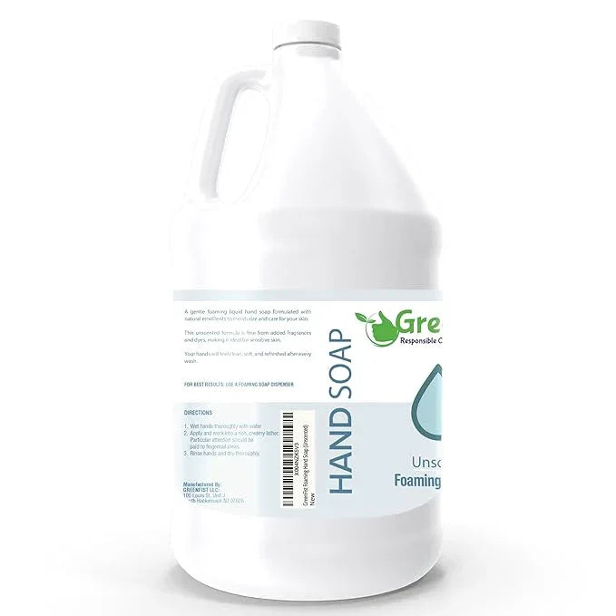 GreenFist Foaming Hand Soap Refills Unscented Jug Foam Refill Made in USA, 128 ounce (1 Gallon) - ModernBath