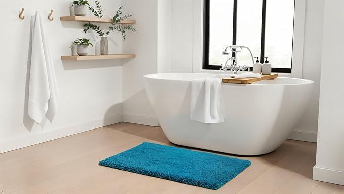 C23 Luxury Bathroom Rugs, Bath Mat - 20"x32" | 2200 GSM Tufted Cotton Bathroom Mat | Ultra-Absorbent Quick Dry, Heavyweight Non-Slip Bathmat | Thick Soft Plush Machine Washable Bath Rug - ModernBath