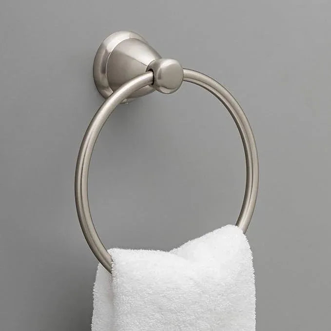 Franklin Brass Kinla 3-Piece Bathroom Set Satin Nickel 24" Towel Bar Rack, Toilet Paper Holder, Ring 3-Piece Hardware KIN3PC-SN - ModernBath