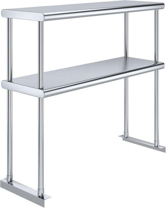 AmGood Double OverShelf Stainless Steel NSF - Many (36" Long x 12" Deep)