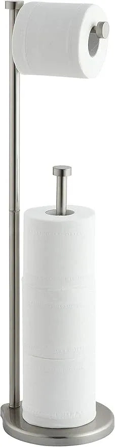SunnyPoint Free Standing Bathroom Toilet Paper Holder Stand with Reserve, Reserve Area has Enough Space for Jumbo Roll - ModernBath