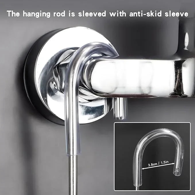 YQh hanging shower rack, bathroom storage rack, shampoo bracket, the back hook can be rotated, and can be hung on the faucet or Claw foot bathtubcross bar, 304 stainless steel rust proof and durable - ModernBath