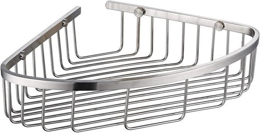 Bathroom Shower Caddy Corner Shelf, Corner-Hollow Design, Ultra Sturdy Rust-Proof Stainless Steel Shelf Organizer Shampoo Holder, Wall Mounted Storage Rack for Bathroom, Brushed Nickel - ModernBath