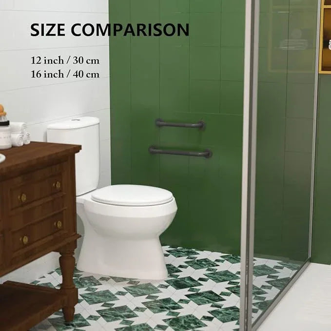 12 Inch Shower Grab Bar Oil Rubbed Black, Munzong Anti Slip Bathroom Grab Bar, Knurled Bathroom Balance Bar, Safety Hand Rail Support Handicap Elderly Injury Senior Assist Bath Handle - ModernBath