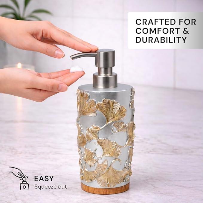 Decozen Bathroom Accessories Set 6Pcs – Soap Dispenser, Toothbrush Holder, Tumbler, Soap Dish & Cotton Swab Jar – Modern Bathroom Decor, Bath Set for Christmas Decor, Valencia - ModernBath