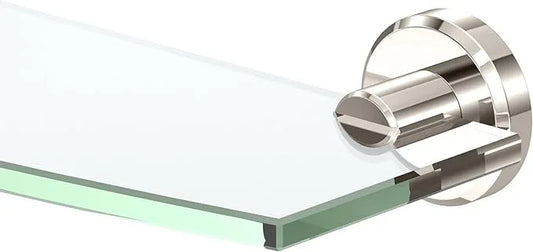 Gatco 5476 Locke Glass Shelf, Polished Nickel/Wall Mounted 20.13" X 5.38" Tempered/Floating Rectangle Glass Shelf for Bathroom - ModernBath