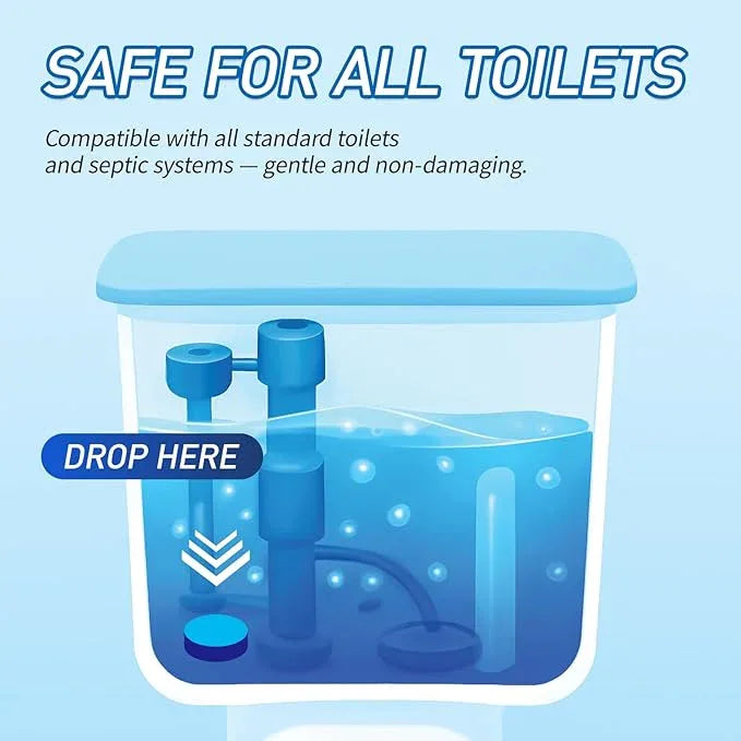 Toilet Bowl Cleaner Tablets 40 Pack, Long-Lasting Drop-in Tank Tablets with Sustained-Release Technology, Fight Tough Stains & Odors, Household & Commercial Use, Compatible with Most Toilets-Cleaning - ModernBath
