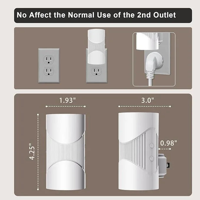 easuntec Night Light, Night Lights Plug into Wall, Warm Led Night Light, Dusk to Dawn Light Sensor, 3 Light Modes, Dimmable Night Lights for Bedroom Bathroom Hallway Kitchen Stairs (White, 2 Pack) - ModernBath