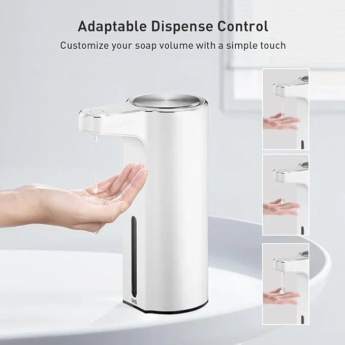 EKO Aroma Touchless Automatic Soap Dispenser for Bathroom and Kitchen, Liquid Hand Soap Dispenser, Water-Resistant and Rechargeable, 9 fl oz (White) - ModernBath