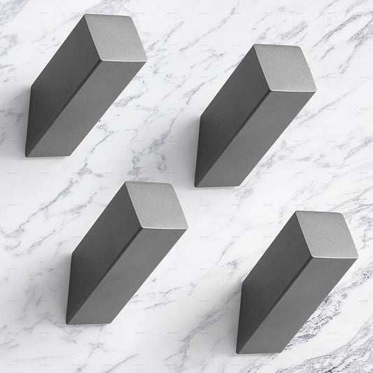 NINETREX Towel Hooks Grey SUS304 Stainless Steel 4 Pack Heavy Duty Modern Wall Hooks Robe Hook for Bathroom Livingroom Hotel Style Wall Mounted - ModernBath