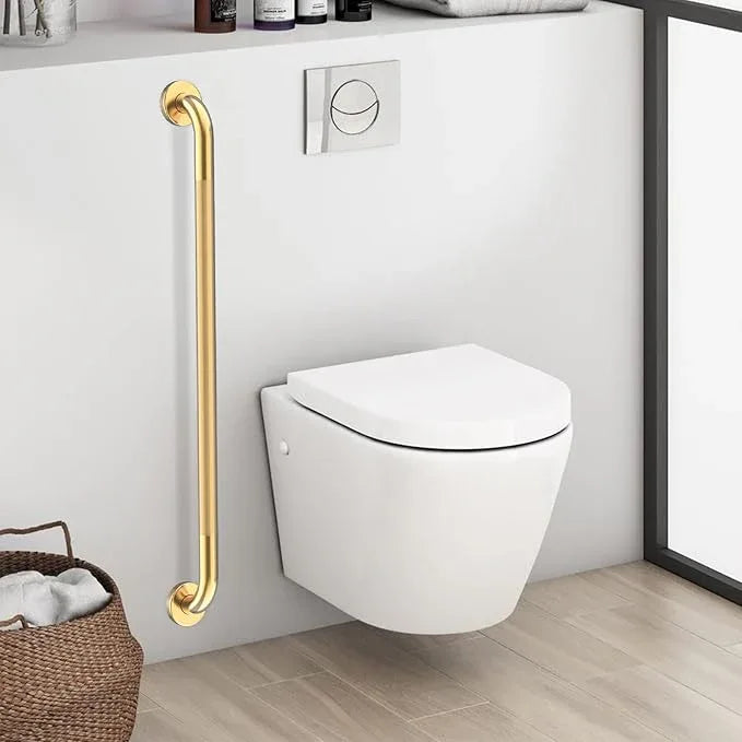 36 Inch Anti Slip Shower Grab Gold, Munzong Bathroom Grab Bar, Knurled Bathroom Balance Bar,Safety Hand Rail Support Handicap Elderly Injury Senior Assist Bath Handle - ModernBath