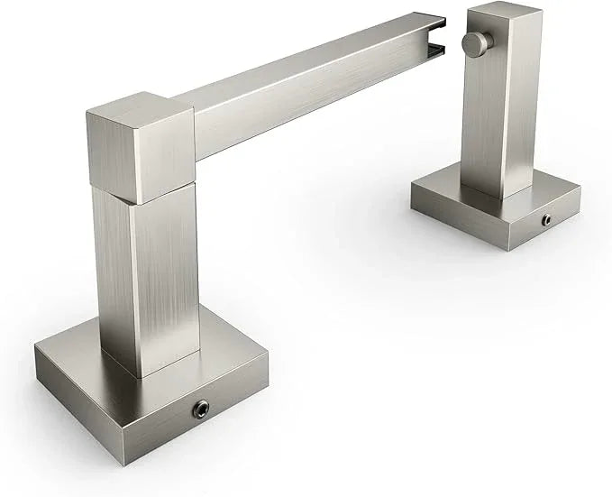 FORIOUS Toilet Paper Holder Wall Mount, Stainless Steel Rustproof Double Post Pivoting Tissue Roll Holder for Bathroom, Commercial Toilet Paper Dispenser (Stainless Steel, Square) - ModernBath