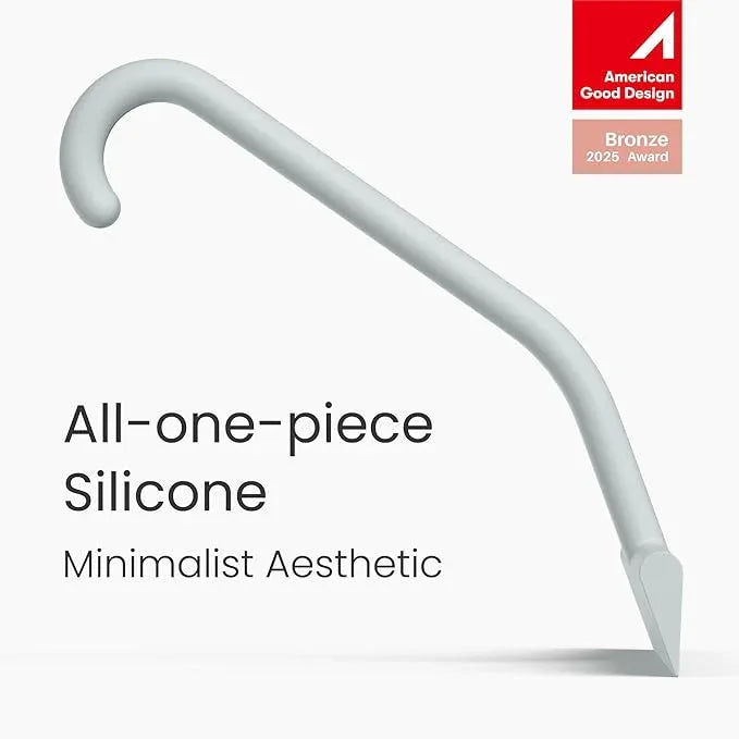 dancemoon JustHang Shower Squeegee for Glass Doors, All-one-Piece Silicone with Built-in Hook Design for Easy Hanging and Cleaning, 10 Inch Sage Green - ModernBath