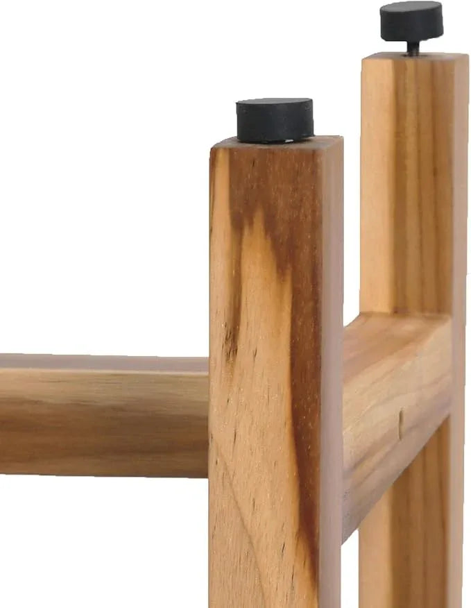 EcoDecors 30" Eleganto Teak Shower Bench – Full-Size Waterproof Bathroom Seat | for Adults & Seniors | Spa-Style Teak Stool | Non-Slip Adustable Height Feet | Elegance & Safety | 250 Pound Capacity - ModernBath