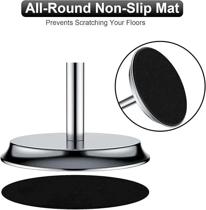 Toilet Paper Holder for Bathroom, Metal Free Standing Toilet Paper Storage with Rustproof, Tissue Paper Roll Stand for Bathroom Accessories (Poilshed Chrome) - ModernBath