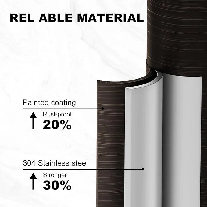 Toilet Paper Holder Free Standing, 25” H Stainless Steel Oil Rubbed Bronze Toilet Paper Stand, Weighted Base Floor Tissue Roll Holder for Bathroom,Toilet Roll Stand - ModernBath
