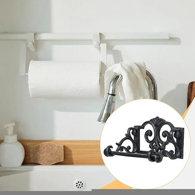 Paper Towel Holder, Tissue Roll Stand Home Decor, Rustic Toilet Paper Holder Hanger for Farmhouse Apartment Bathroom Kitchen - ModernBath