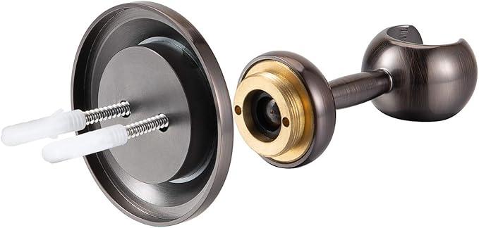 JiePai Solid Brass Adjustable Shower Holder Bracket, Wall Mount Holder with Screws - ModernBath