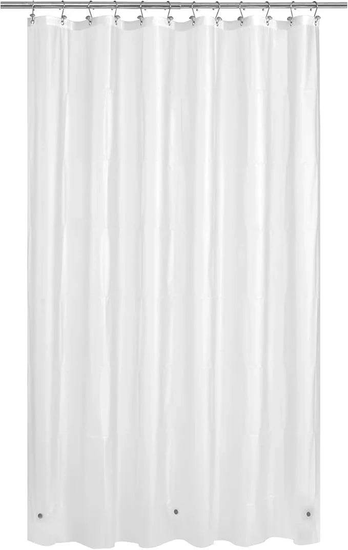 Mrs Awesome 72x96 X-Long Frosted Shower Curtain Liner with Magnets, Extra Long PEVA Plastic Shower Curtain for Bathroom, 72 x 96, Frost - ModernBath