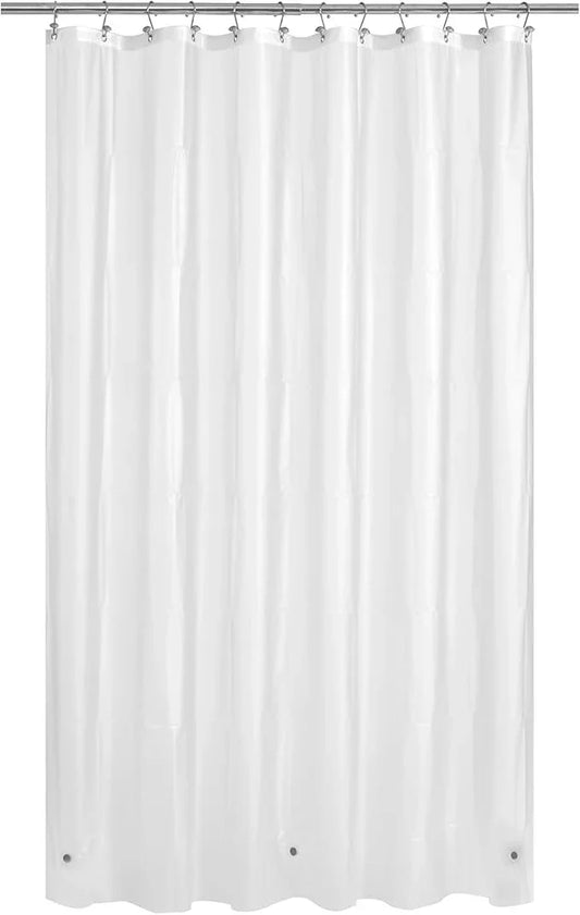 Mrs Awesome 72x96 X-Long Frosted Shower Curtain Liner with Magnets, Extra Long PEVA Plastic Shower Curtain for Bathroom, 72 x 96, Frost - ModernBath
