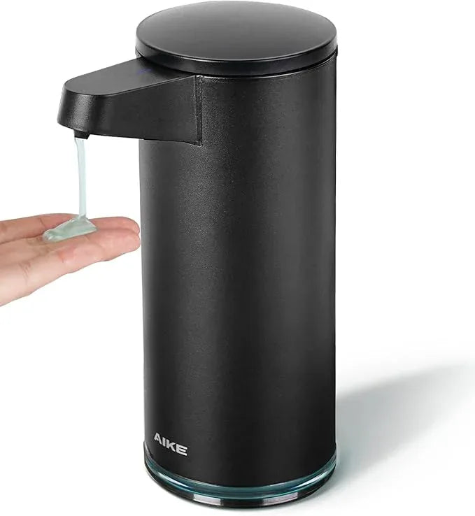 AIKE SensePro Automatic Soap Dispenser Type-C Rechargable, Stainless Matte Black Coating 12.8 fl.oz. for Liquid Soap - ModernBath