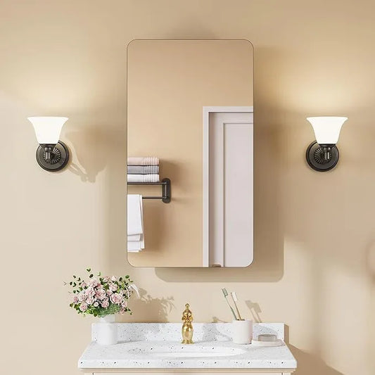Rresyet 20×36 Bathroom Mirror Cabinet with 3X Magnifying Mirror, Adjustable Shelves, Bathroom Mirror with Storage, Recessed or Wall Mounted Medicine Cabinet for Jewelry,Masks & Beauty Tools - ModernBath