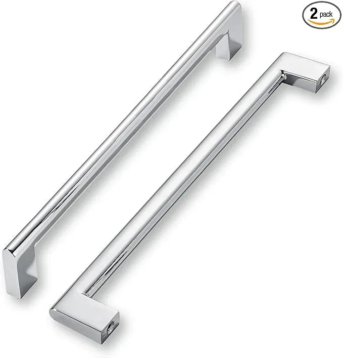 khtumeware 10 Inch Hole Center 2 Pack Polished Chrome Cabinet Pulls Heavy Duty Solid Kitchen Drawer Handle, Hardware for Bathroom, Drawer, Cabinet, Door Cabinet - ModernBath