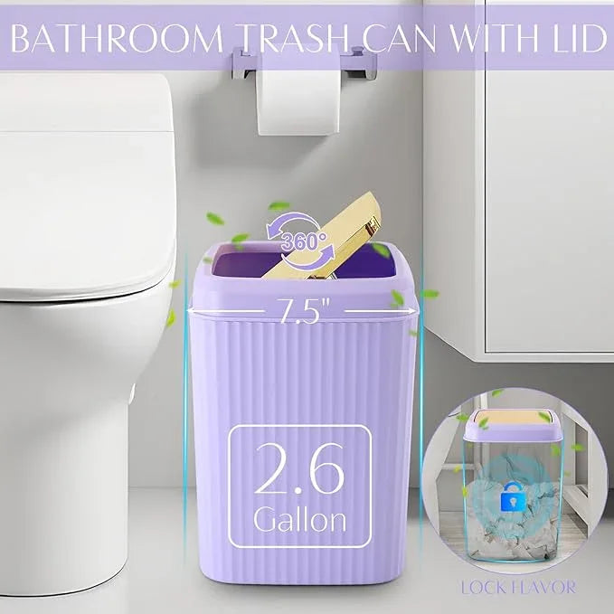 WSBArt 32PCS Bathroom Set Bathroom Sets with Shower Curtain and Rugs Purple Bathroom Accessories,Shower Curtain Set,Bathroom Rug Set with Bathroom Trash Can - ModernBath