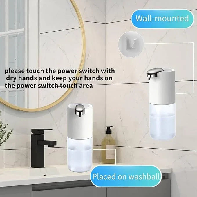 2Pack Automatic Foaming Soap Dispenser, Touchless Soap Dispenser Wall Mount 4 Level Adjustable Sensor Electric Soap Hand Dispenser,USB C Rechargeable Dish Dispenser for Bathroom - ModernBath