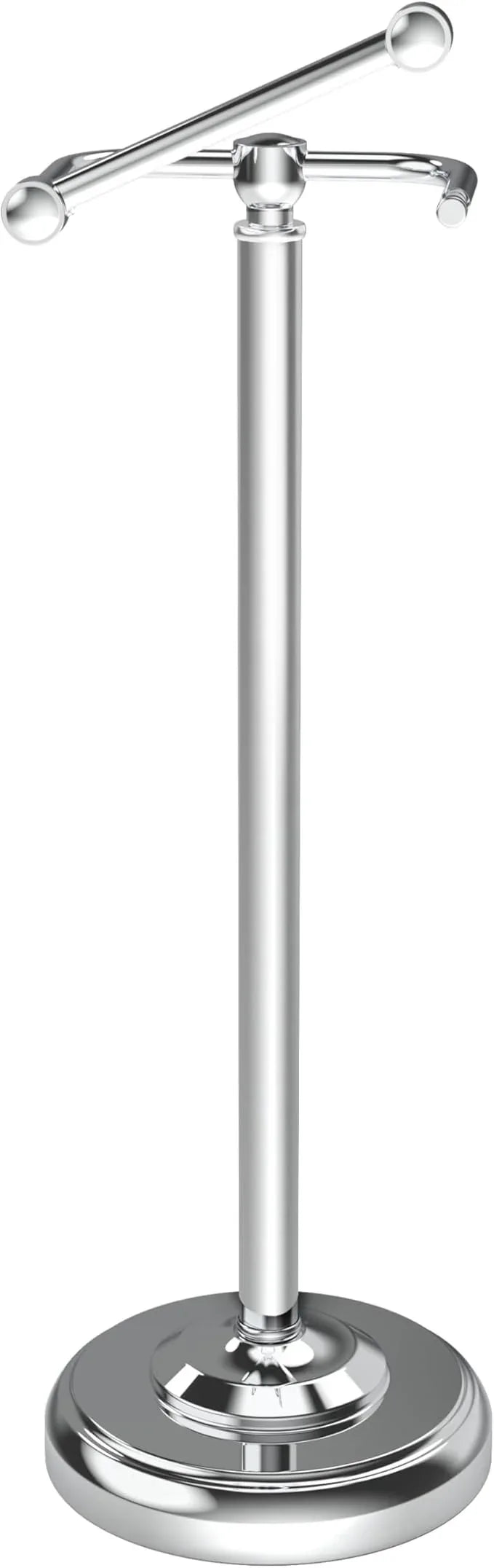 Toilet Paper Holder Stand, Polished Chrome Toilet Paper Holder Free Standing, Post Pivoting Design & Stable Weighted Base SUS304 Stainless Steel for Bathroom(Mega Roll) - ModernBath