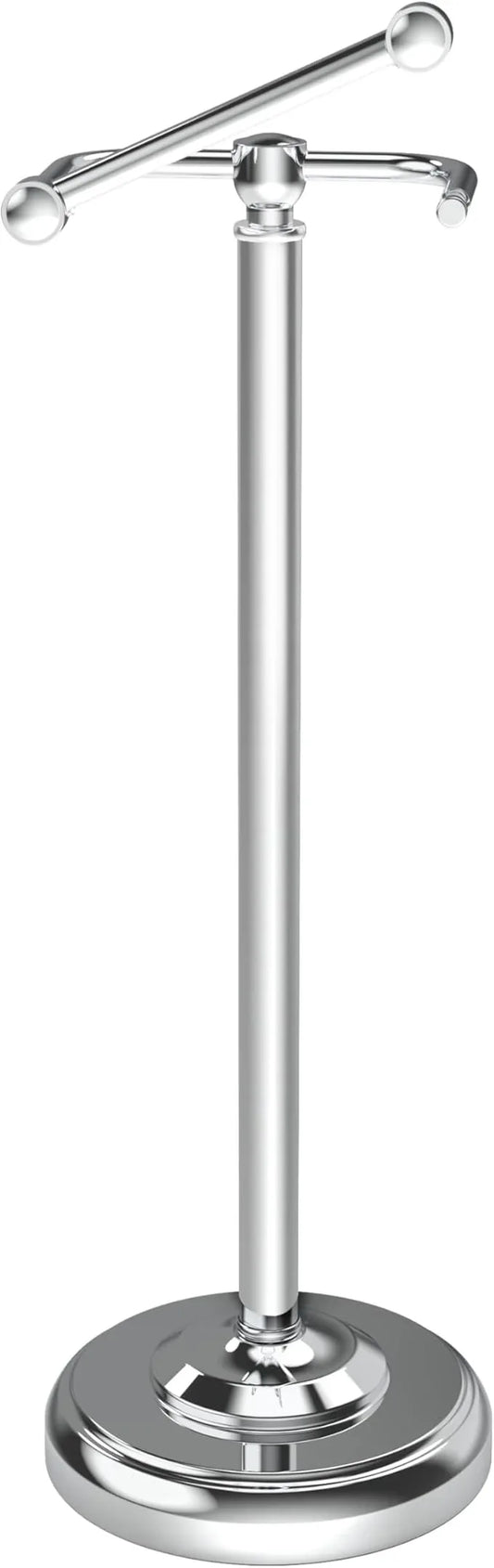 Toilet Paper Holder Stand, Polished Chrome Toilet Paper Holder Free Standing, Post Pivoting Design & Stable Weighted Base SUS304 Stainless Steel for Bathroom(Mega Roll) - ModernBath