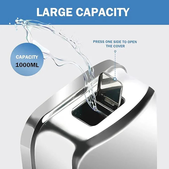 34 oz/1000ml Stainless Steel Commercial Soap Dispenser Wall Mount, Hand Soap Dispenser for Bathroom, Refillable Soap Liquid Dispenser for Bathrooms Kitchen Restaurants Hotel Hospitals - ModernBath