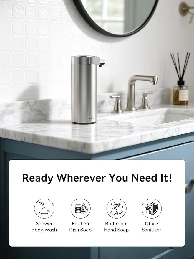 SUNLY Touchless Automatic Soap Dispenser – Clog-Free Pump, 0.2s Fast Sensor, USB-C Rechargeable, Smudge-Resistant Stainless Steel, for Kitchen & Bathroom Soap Dispenser - ModernBath