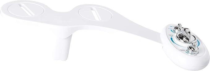 Brondell Bidet Left Hand Bidet Attachment SouthSpa Dual Temperature and Dual Nozzle - control panel on left side - Dual Temperature for warm water wash with Dual Positionable Nozzles, LH-22 - ModernBath