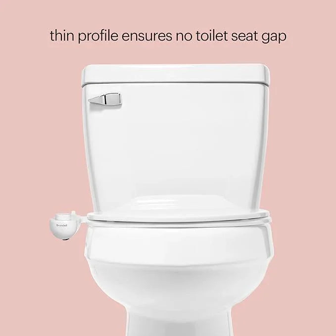 Brondell Fresh Spa Adjustable, Bidet Attachment FSA-15 for Toilet Seats with Adjustable Single Nozzle, Side Arm Control, Thin Profile, White (Ambient Temperature) - ModernBath