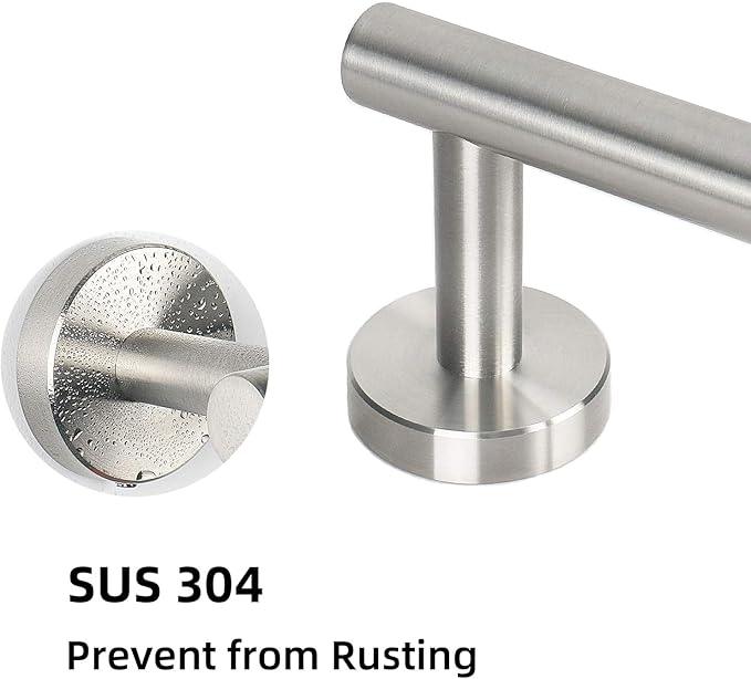 Bathroom Towel Bar, 16 Inch Towel Racks for Bathroom Wall Mounted, Heavy Duty Bathroom Towel Holder Organizer, Stainless Steel Home Modern Towel Rod, Brushed Nickel - ModernBath