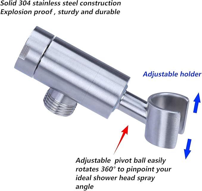 Shower Head Holder,Adjustable Handheld Shower Wand bracket, Hand held Showerhead Holder - ModernBath