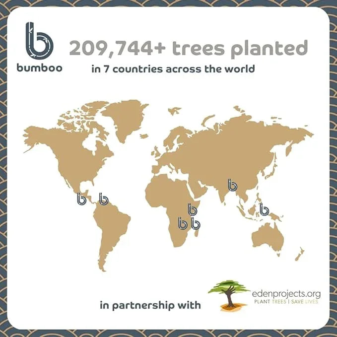 Bumboo Bamboo Toilet Roll 24 Pack | Toilet Paper 3 ply, 300 Sheets | Plastic-Free, Soft, Strong, Sustainable & Biodegradable Toilet Tissue - ModernBath