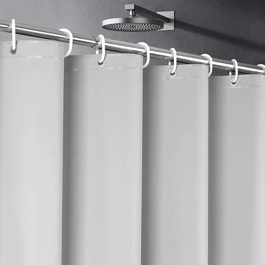 UFRIDAY Grey Stall Size Shower Curtain 36 x 72inch, Heavy Duty Premium PEVA Shower Curtain with 2 Weighted Magnets, Plastic Waterproof Grey Shower Curtains for Bathroom with 6 Hooks - ModernBath