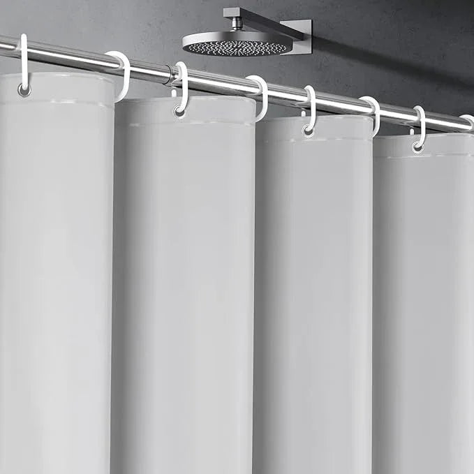 UFRIDAY Grey Shower Curtain Liner Premium PEVA 72 x72 inch,Heavy Duty Shower Curtain with 3 Weighted Magnets, Plastic Waterproof Grey Shower Curtains for Bathroom with 12 Hooks - ModernBath
