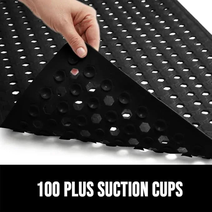 GORILLA GRIP Patented Square Shower Stall Mat, Small Bathtub Floor Mats for Stand Up Showers, Suction Cups and Drainage Holes, Machine Wash, Soft on Feet, Bathroom Accessories 21x21 Inch, Black Opaque - ModernBath