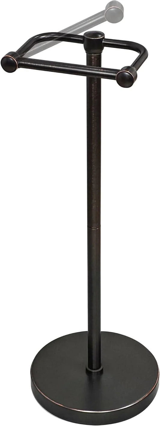 Toilet Paper Holder Stand, Post Pivoting Design Free Standing Toilet Paper Holder, SUS304 Stainless Steel Toilet Paper Roll Holder, Heavy Stable Base (Oil Rubbed Bronze) - ModernBath