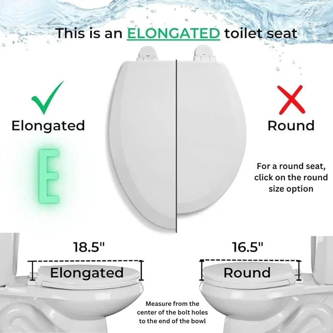 Centoco 3 inch Raised Toilet Seat for Seniors, Elongated, Open Front No Cover, Plastic, Made in the USA, 3L500STSCC-001, White - ModernBath