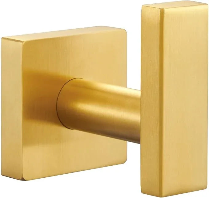Suyar Towel Hook Brushed Gold, SUS 304 Stainless Steel Bathroom Robe Holder, Wall Mounted - ModernBath