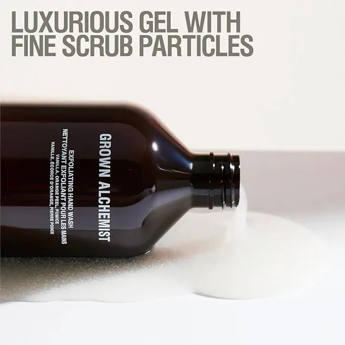 Grown Alchemist Exfoliating Hand Wash. Vanilla, Orange Peel + Pumice & Aloe. Gentle Cleanser Softens & Revitalizes Skin, 10.1 Ounce (300mL). - ModernBath