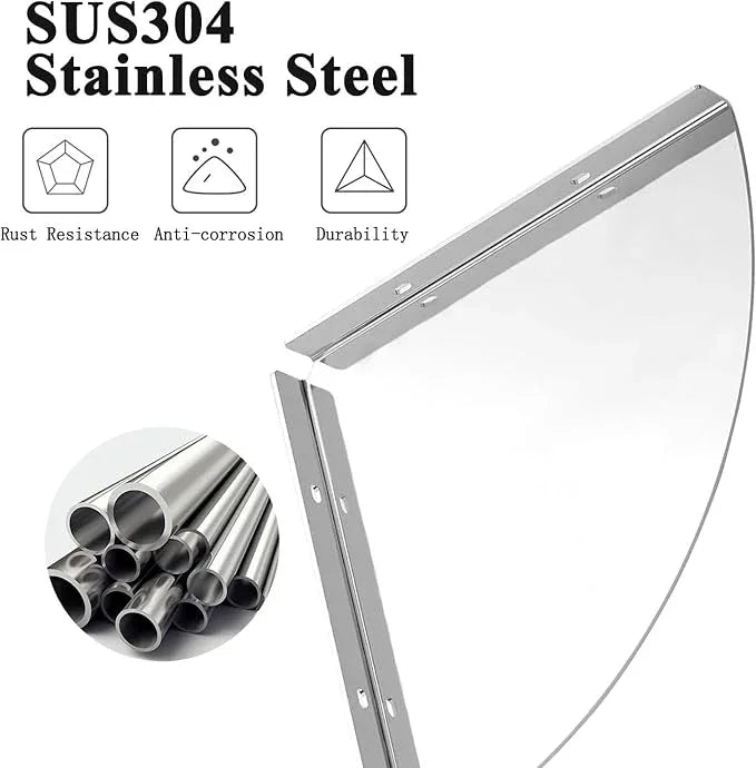 2PC Corner Shelves 304 Stainless Steel Bathroom Shower Shelves Waterproof Wall Mounted Heavy Duty Shower Corner Shelves for Bathroom and Bedroom(Chrome, 2 PC) - ModernBath