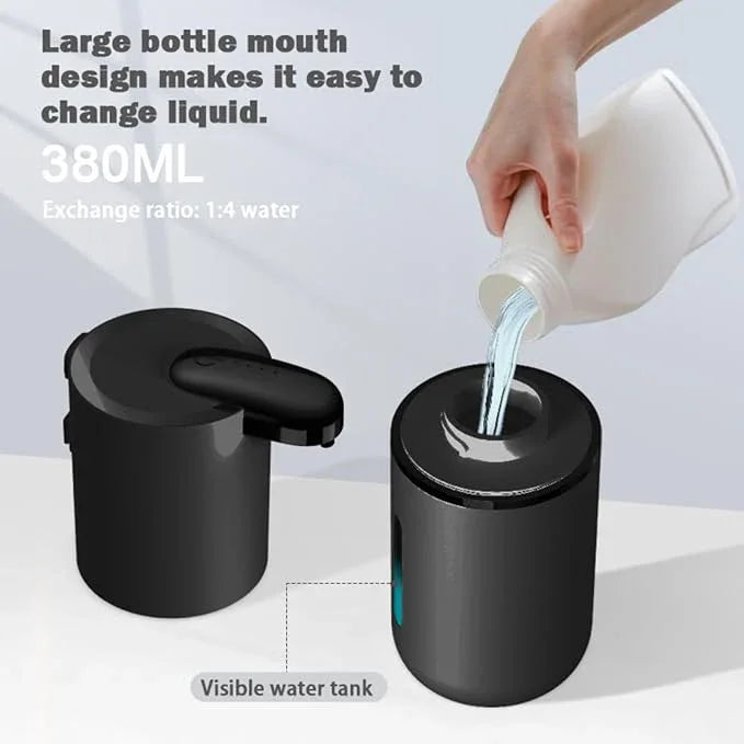 2 Pack Automatic Soap Dispenser, Touchless Foam Soap Dispenser Dispenser Electric Wall Mounted Motion Sensor Waterproof Dispenser Pump for Thin & Thick Liquid(Black) - ModernBath
