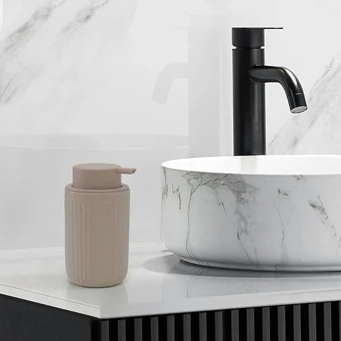 BosilunLife Foam Hand Soap Dispenser - Ceramic Foaming Soap Dispenser for Bathroom 12oz Refillable Liquid Lotion Soap Dispenser with Rust-Proof Foaming Pump for Countertop - ModernBath