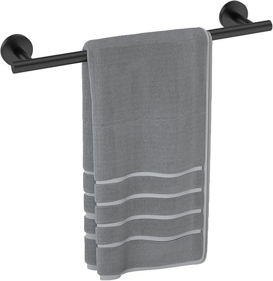 18 Inch Matte Black Towel Bar, Thicken Towel Rack for Bathroom Wall, SUS304 Stainless Steel Towel Rod, Modern Home Decor (Total Length 20-Inch) - ModernBath