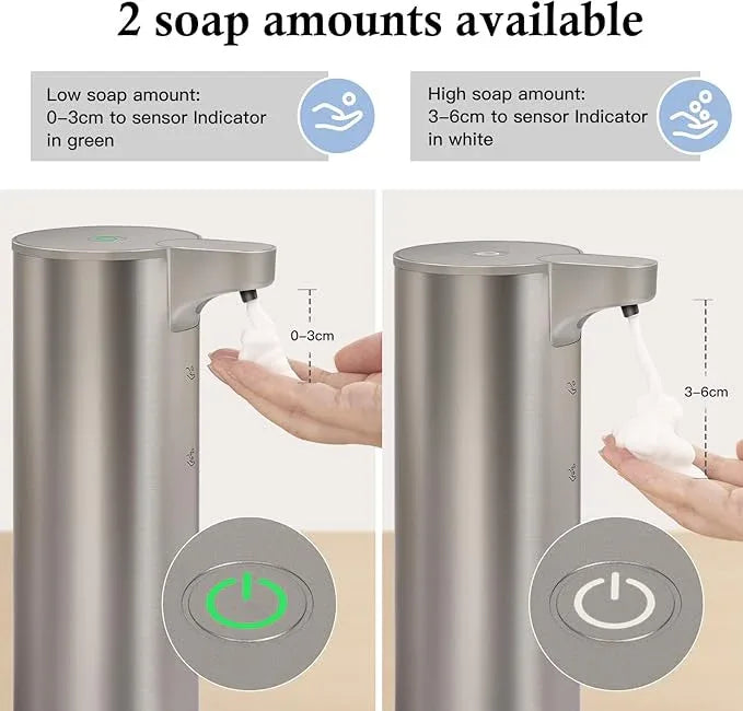 Automatic Foaming Soap Dispenser, Rechargeable Touchless Foam Hand Soap Dispenser for Bathroom, Stainless Steel Soap Pump for Kitchen, Water-Resistant, Xmas Gift 9oz - ModernBath